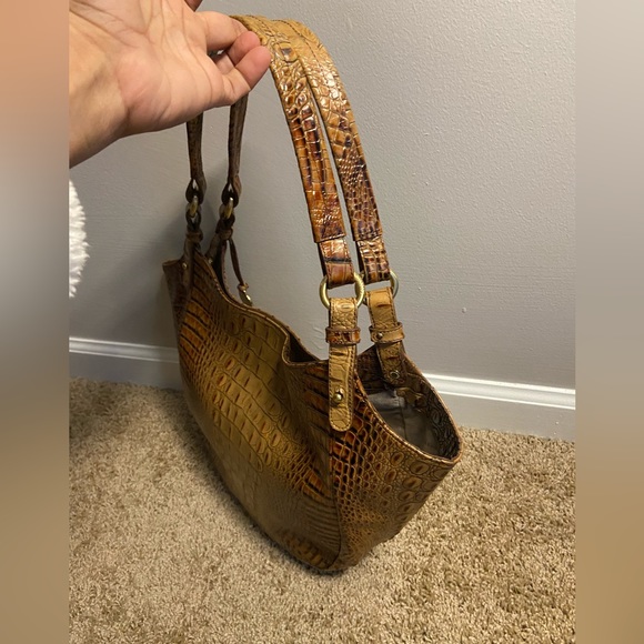 Brahmin Open Top Toasted Melbourne Retro Double Strap Carla Market Tote - Picture 15 of 15